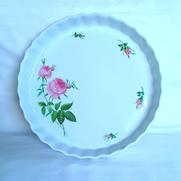 Christine Holm Floral Quiche/Pie Dish- 9.5" - Picture 9 of 9